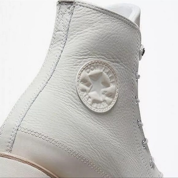 BNIB Converse Chuck Taylor Crafted Boot Hi Egret/Ivory/Pink 173212C M/8 W/10 - Picture 3 of 7